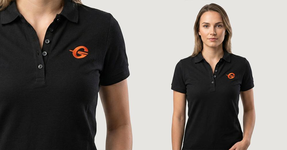 Polo da donna nera - GymBeam