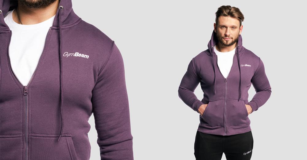Felpa con cappuccio Zipper Obsidian - GymBeam