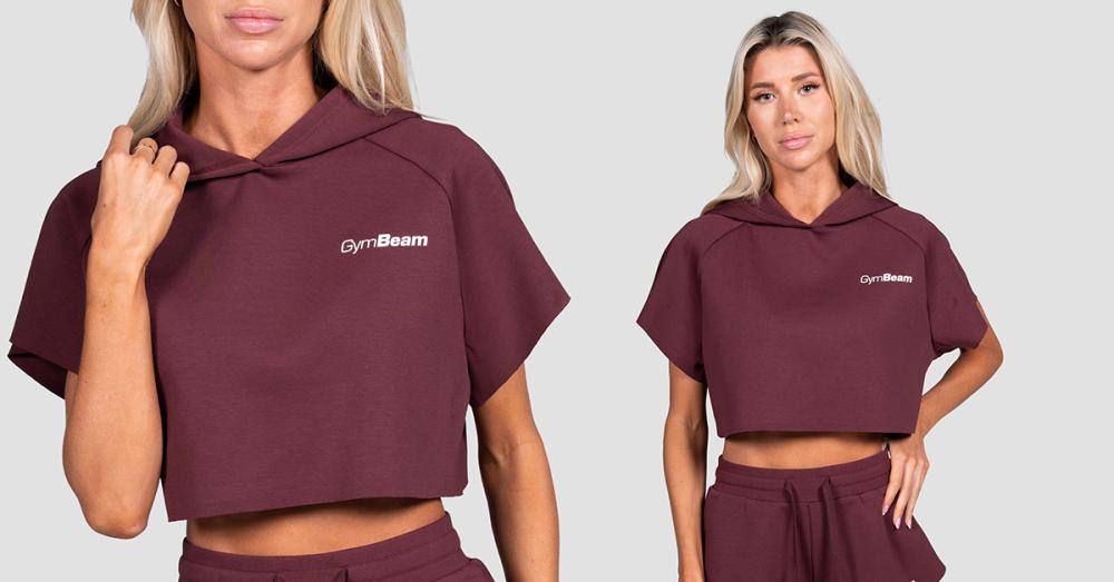 Felpa Cropped Relay Donna Fig - GymBeam