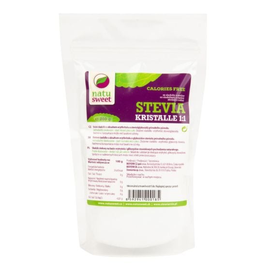 Dolcificante Stevia Kristalle 1:1 200 g - NATUSWEET