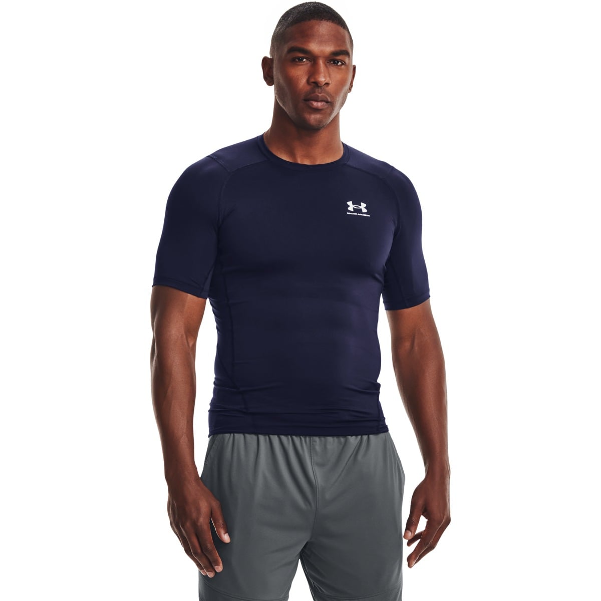 T-Shirt HG Armour Comp SS Midnight Blue - Under Armour