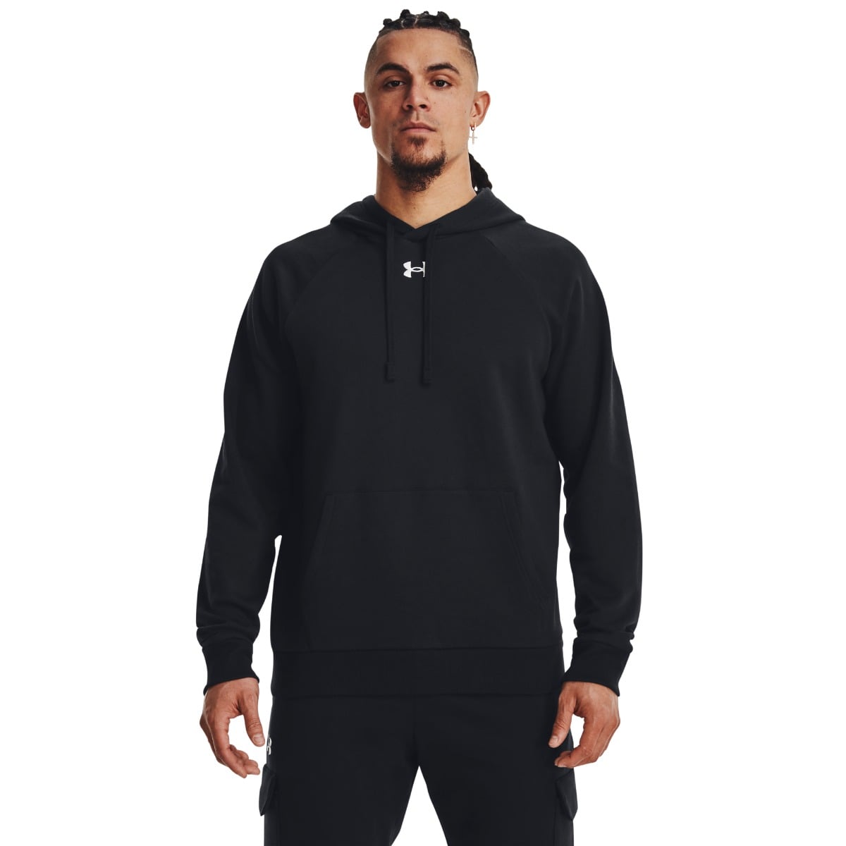 Felpa da Uomo con Cappuccio UA Rival Black - Under Armour