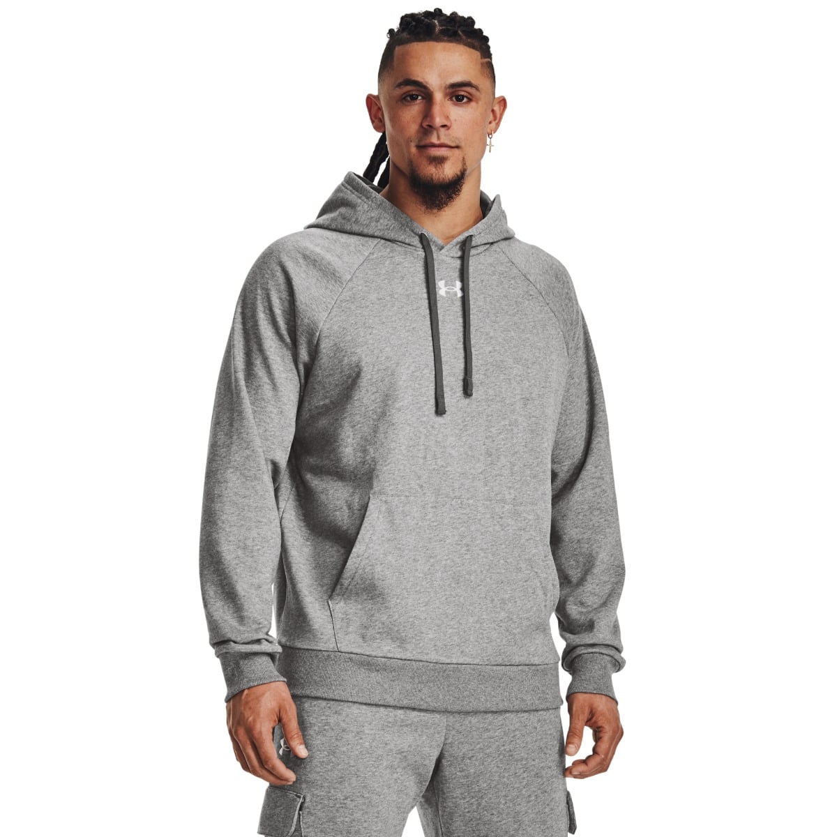 Felpa da Uomo con Cappuccio UA Rival Grey - Under Armour