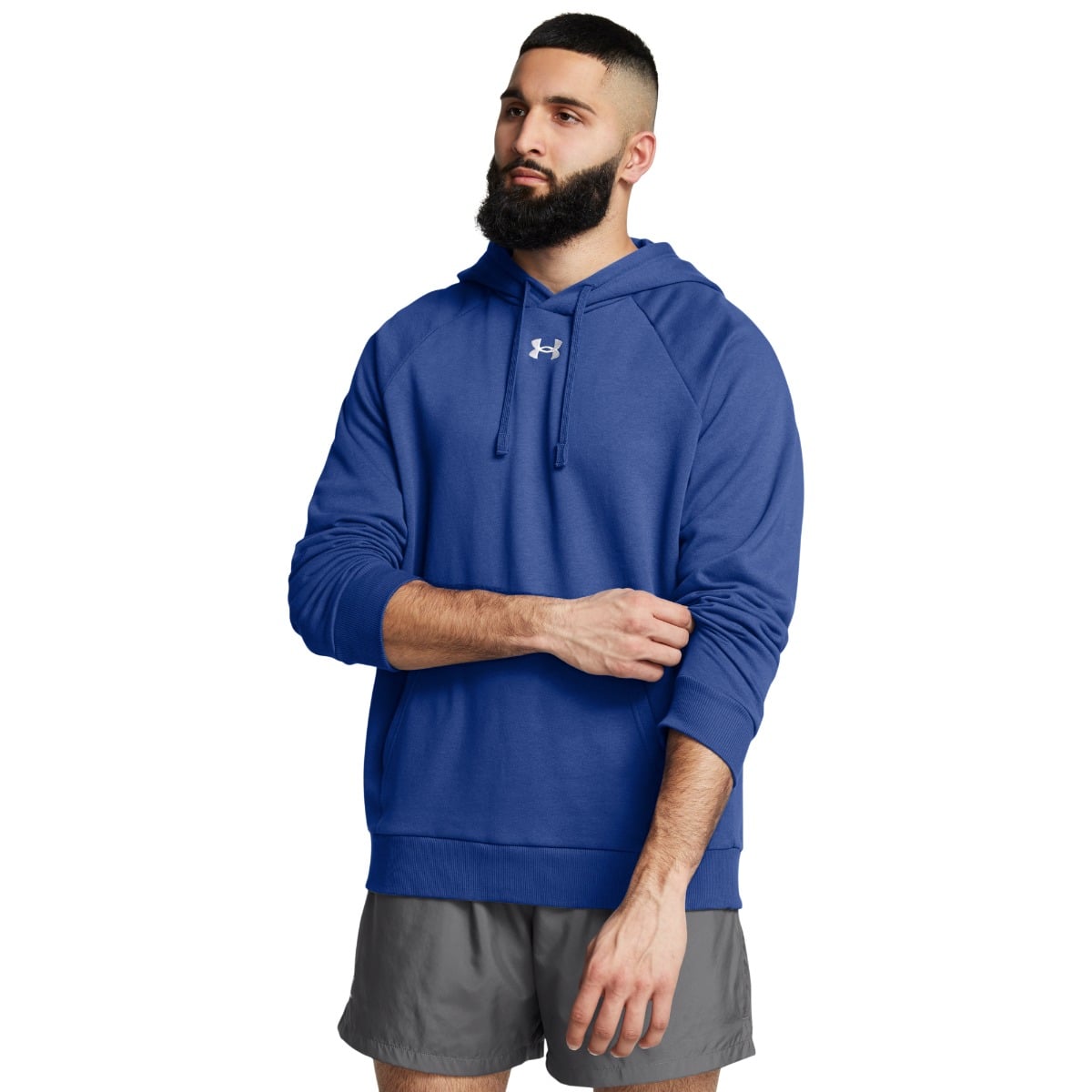 Felpa da Uomo con Cappuccio UA Rival Blue - Under Armour