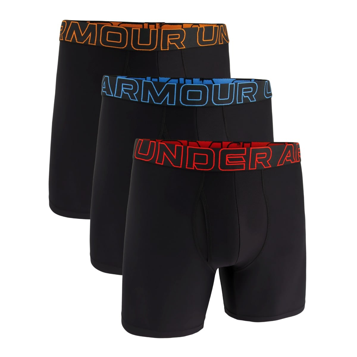 Boxer Perf Tech 6in 3Pack Black - Under Armour