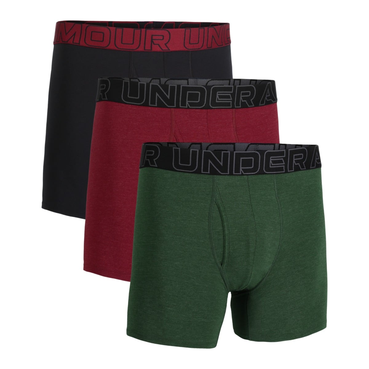 Boxer M Perf Cotton 6in 3Pack Green - Under Armour