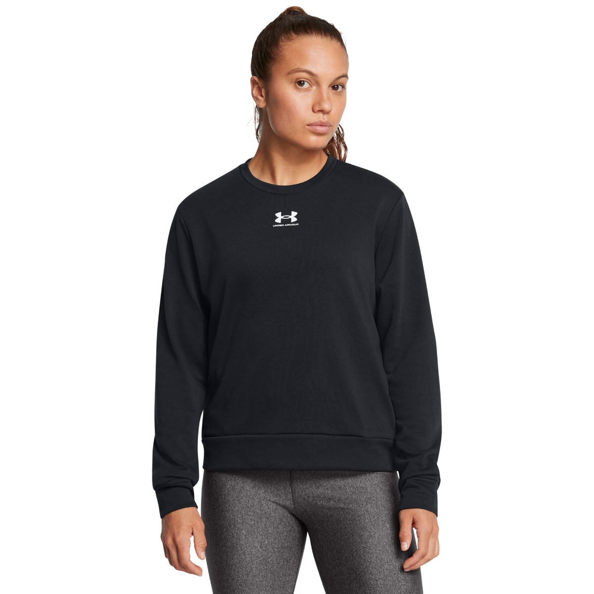 Felpa Rival Terry Crew Black - Under Armour