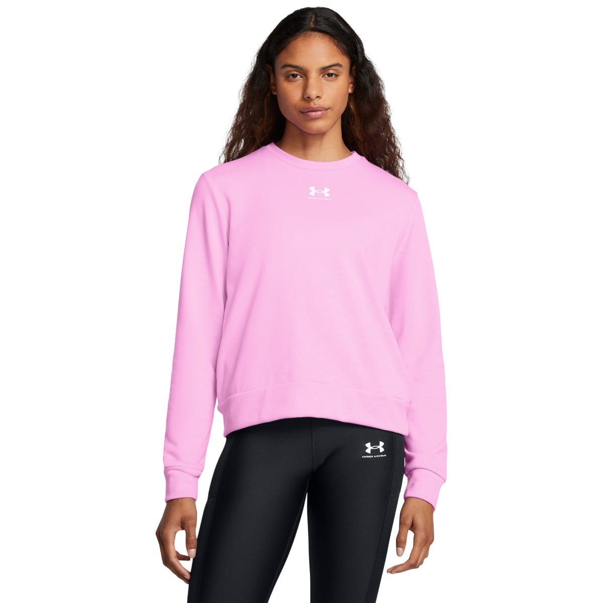 Felpa Rival Terry Crew Pink - Under Armour