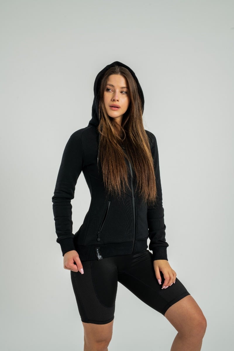 Felpa da Donna Nova Zip Up Black - STRIX