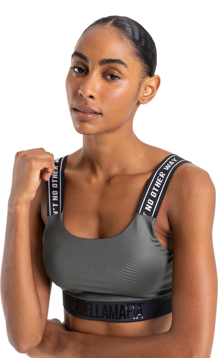 Fierce Sports Bra Green - LABELLAMAFIA