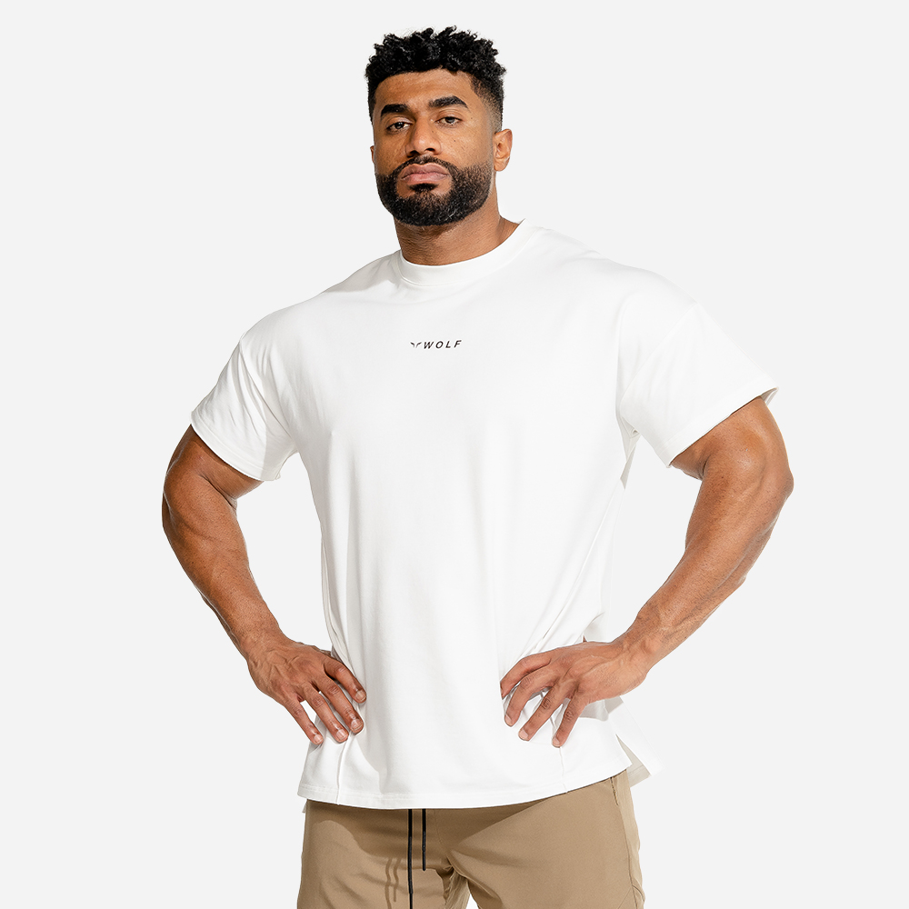 T-Shirt Bodybuilding da Uomo White - SQUATWOLF