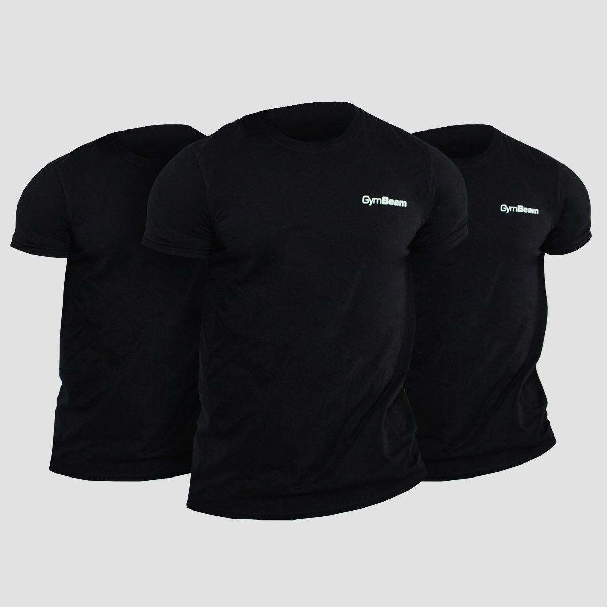 T-Shirt Basic 3Pack Black - GymBeam