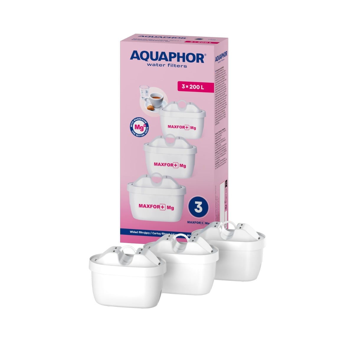 Set di cartucce filtro di ricambio MAXFOR+ Mg (3 pezzi) - Aquaphor