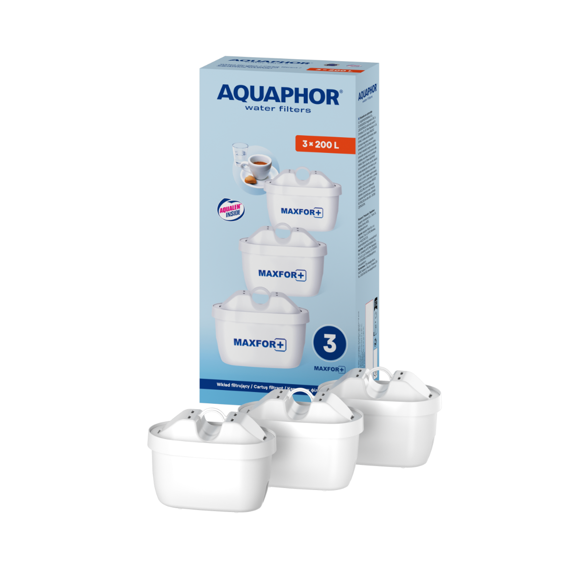 Set di Cartucce Filtro di Ricambio MAXFOR+ (3 pz.) - Aquaphor