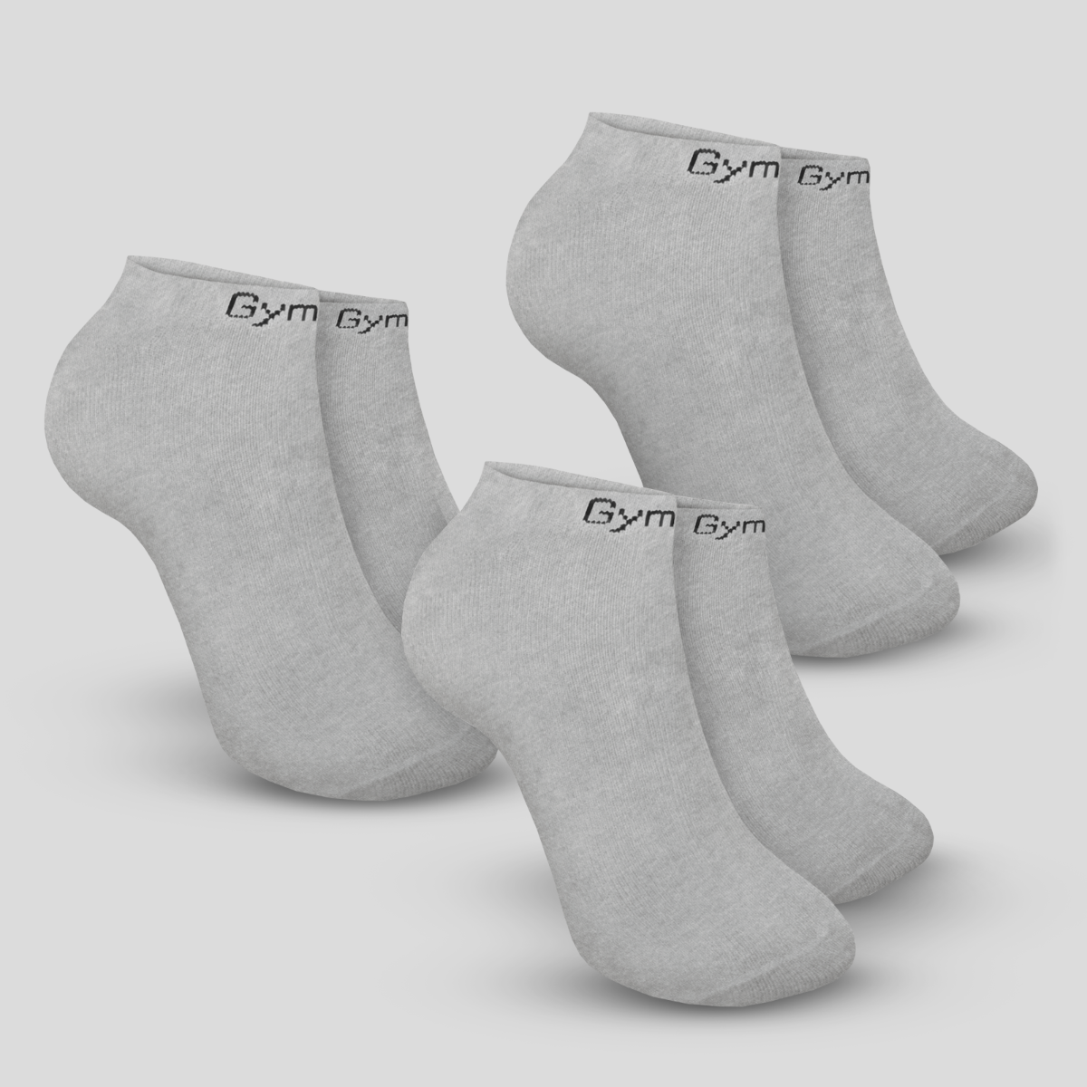 Calzini alla Caviglia 3Pack Grey - GymBeam