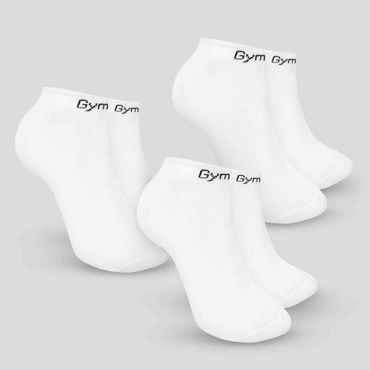 Calzini alla Caviglia 3Pack White - GymBeam