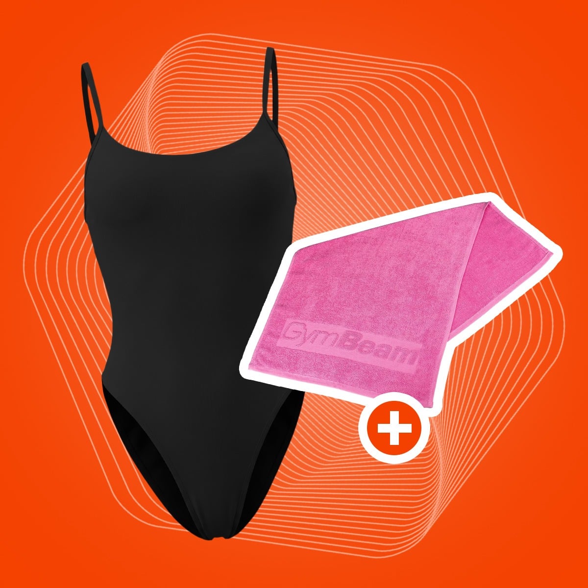 Costume da Bagno Intero ARUBA Black - GymBeam + OMAGGIO