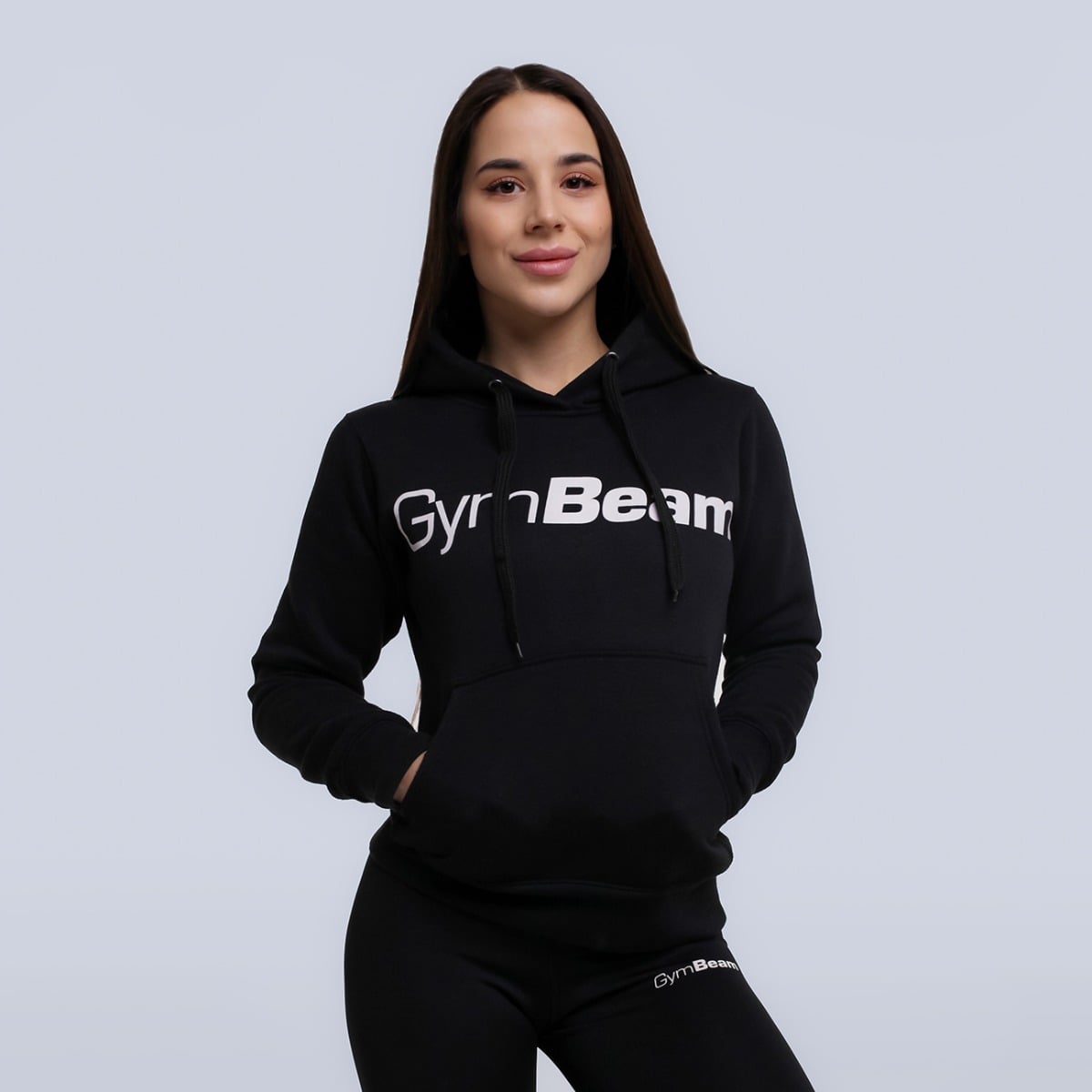 Felpa Athlete con Cappuccio da Donna Black - GymBeam