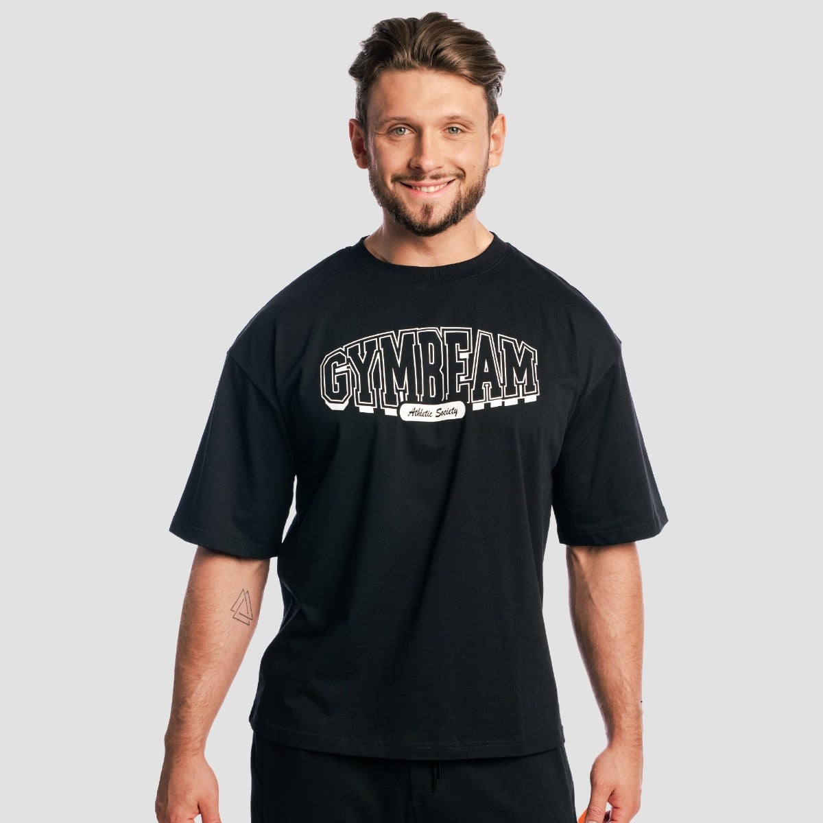 T-Shirt Boxy Athletic Society Black - GymBeam