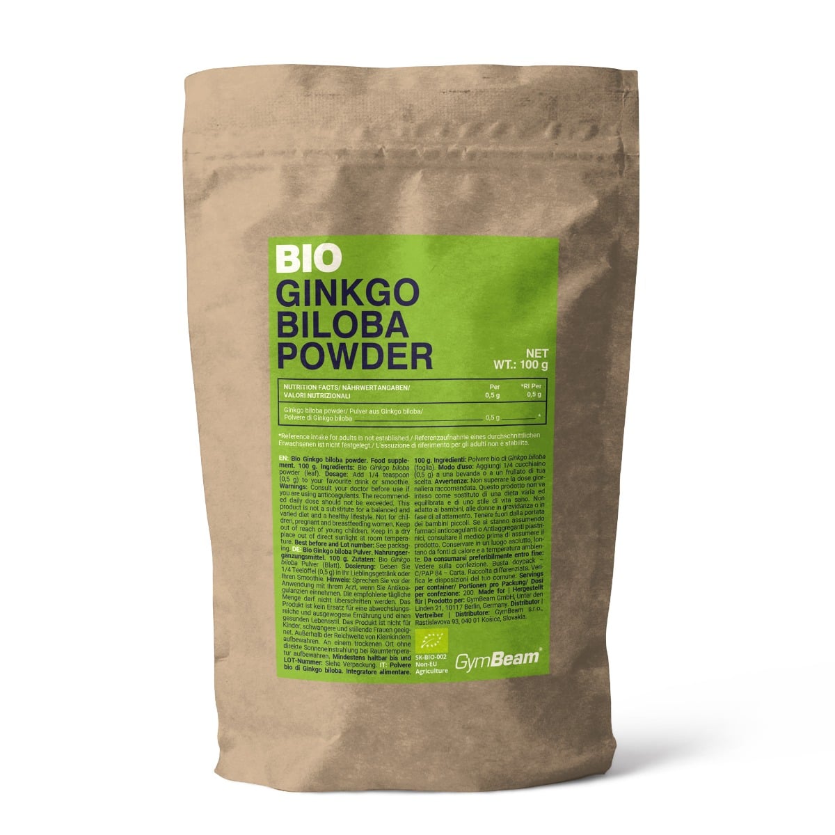 Ginkgo Biloba in Polvere BIO - GymBeam