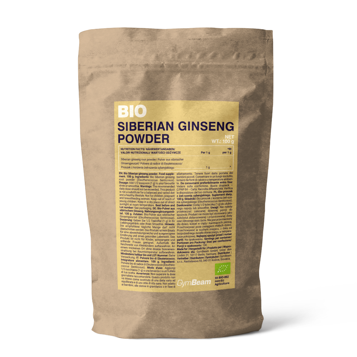Polvere di Ginseng Siberiano BIO - GymBeam