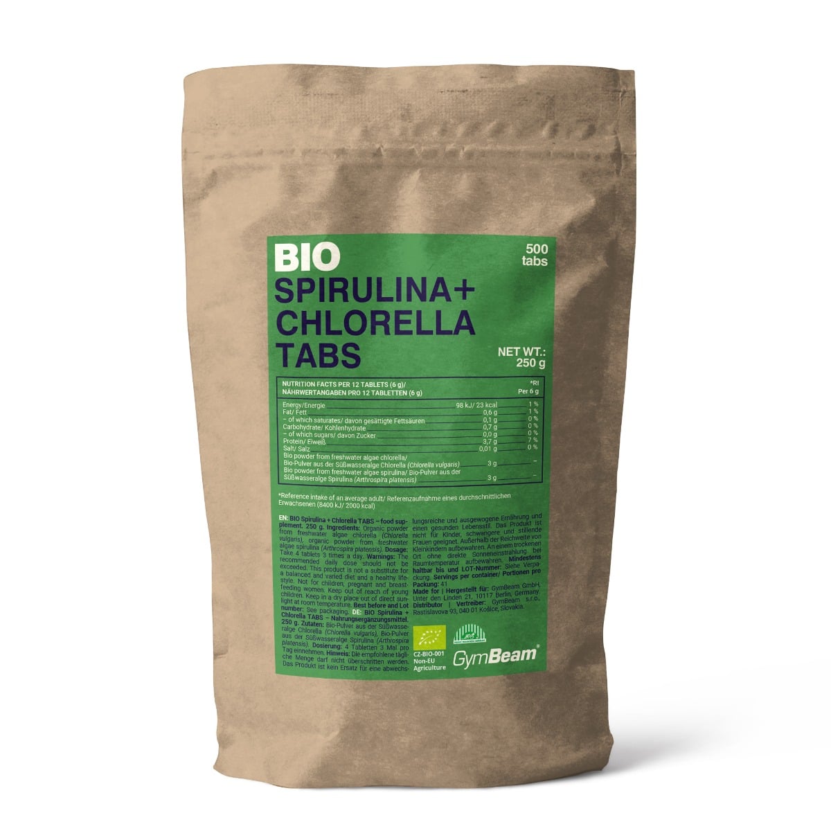 Spirulina + Clorella TABS BIO - GymBeam