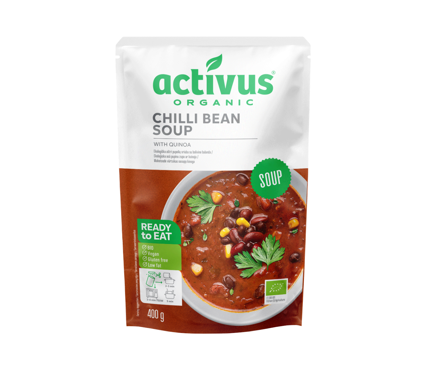 Zuppa Biologica Chili Vegano con Fagioli - Auga