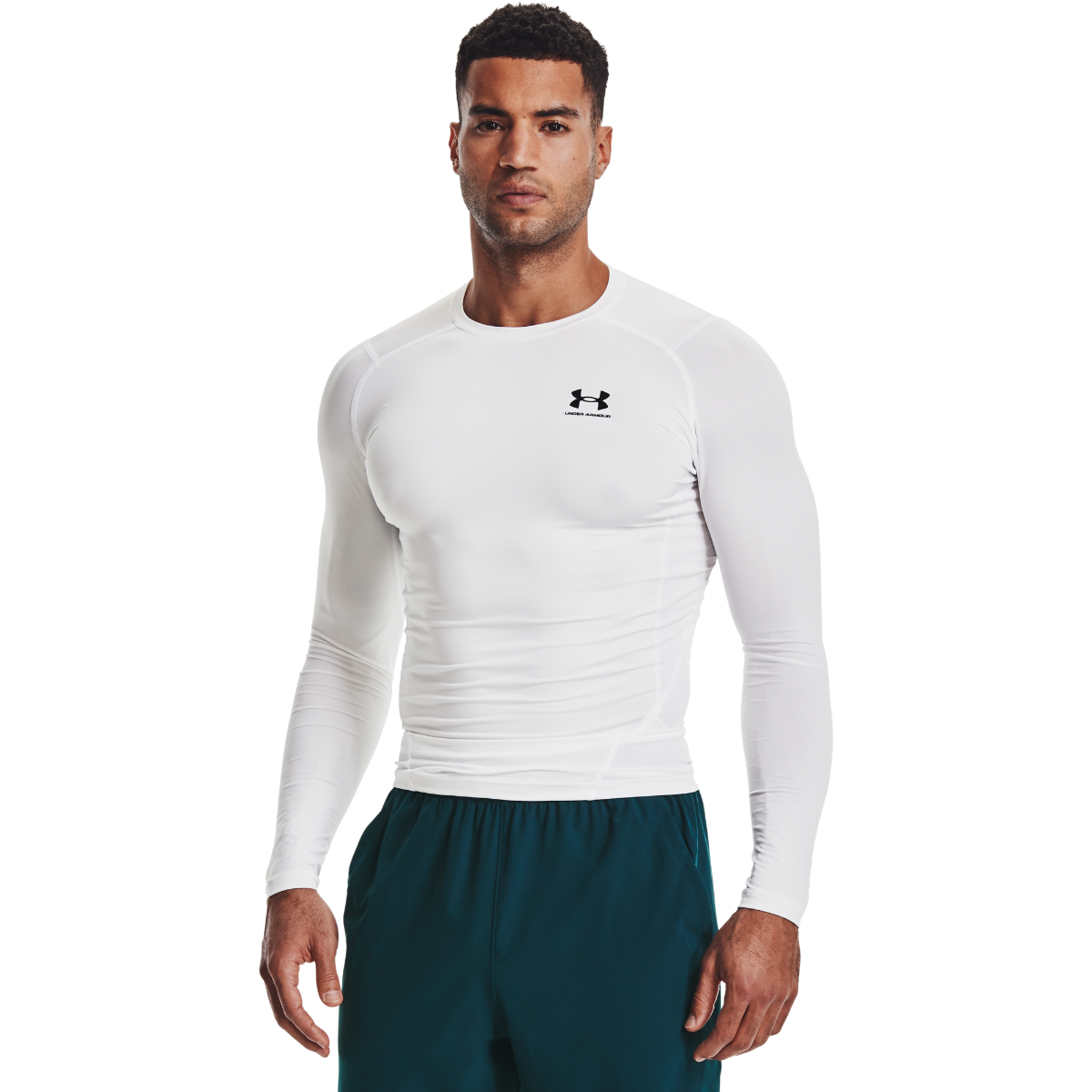 Maglia a compressione HG Armour Comp LS White - Under Armour