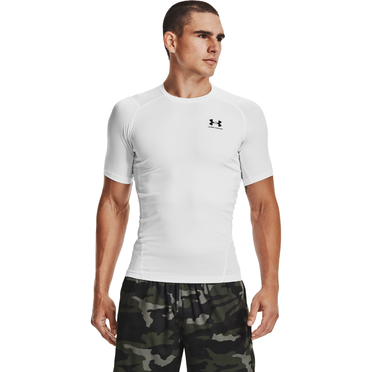 T-shirt a Compressione HG Armour Comp SS White - Under Armour