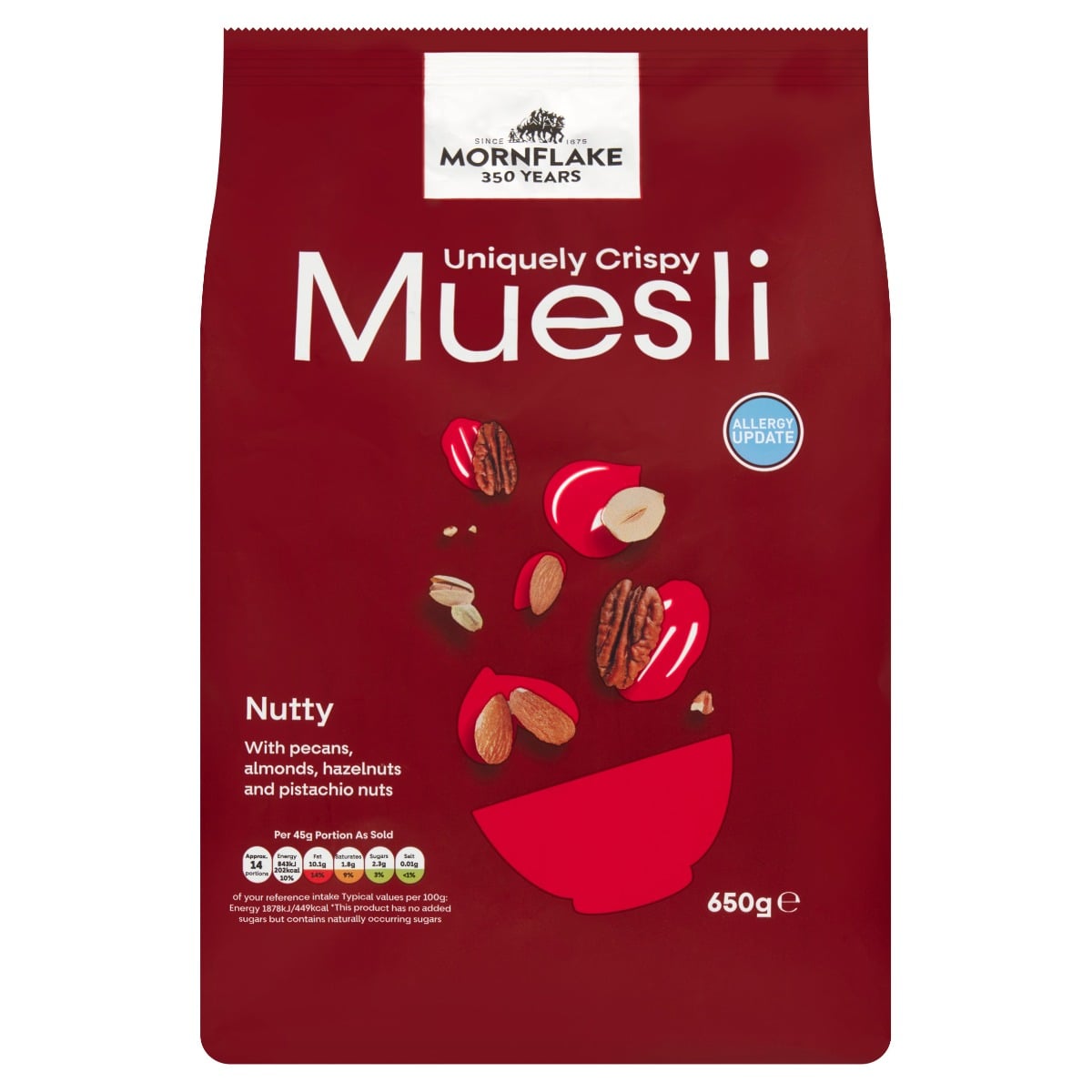 Muesli croccante con nocciola 650 g - Mornflake