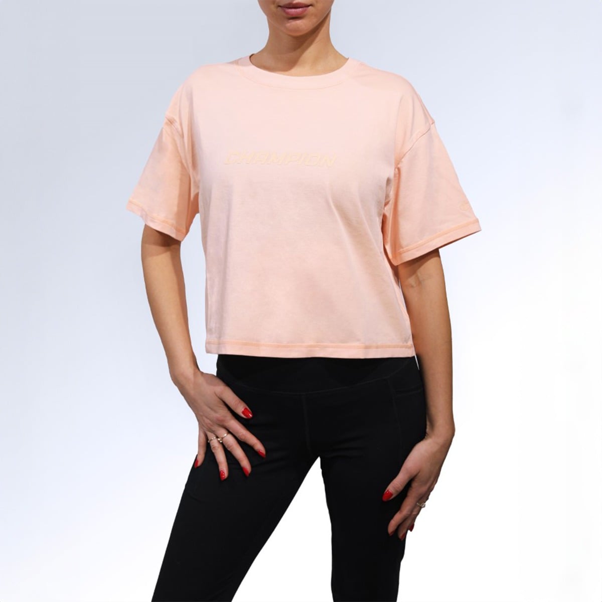 T-Shirt da Donna Cropped Peach - Champion