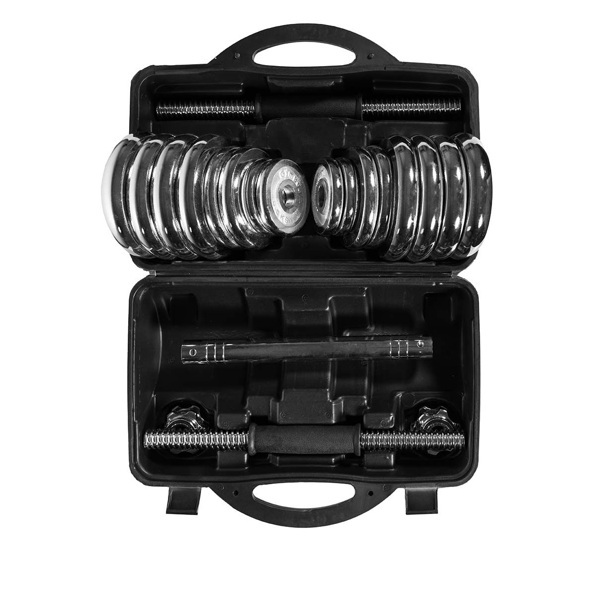 RELAX4LIFE 2 In 1 Set Di Manubri 30 Kg, Inclusi 16 Dischi E Tubi Di Collegamento, Pesi