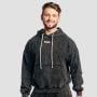 Felpa con Cappuccio Aura Washed Black - GymBeam L
