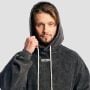 Felpa con Cappuccio Aura Washed Black - GymBeam L
