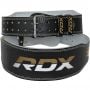 Fitness belt 6“ Leather Black/Gold - RDX Sports L