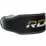Fitness belt 6“ Leather Black/Gold - RDX Sports L