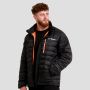 Piumino Puffer da Uomo Black/Orange - GymBeam M