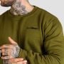 Felpa Basic da Uomo / Military Green - GymBeam L