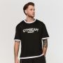 Maglietta Oversize Varsity Black - GymBeam L