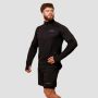Felpa 1/2 Zip Pulse Running Black - GymBeam S
