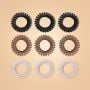 Set di 9 Elastici per Capelli a Spirale - BeastPink Nero