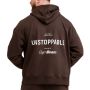 Felpa con Cappuccio Unstoppable Brown - GymBeam XXL