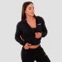 Felpa con Cappuccio e Zip TRN da Donna Black - GymBeam S