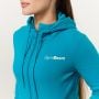 Felpa con Cappuccio e Zip da Donna Limitless Aquamarine - GymBeam M