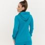 Felpa con Cappuccio e Zip da Donna Limitless Aquamarine - GymBeam M
