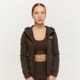 Felpa con Cappuccio e Zip da Donna Limitless Espresso - GymBeam L