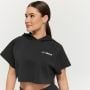 Felpa Cropped da Donna Relay Black - GymBeam S