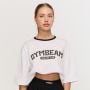 Maglietta Oversize da Donna Varsity White - GymBeam M