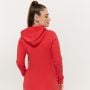 Felpa con Cappuccio e Zip da Donna Limitless Hot Red - GymBeam L