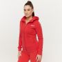 Felpa con Cappuccio e Zip da Donna Limitless Hot Red - GymBeam L
